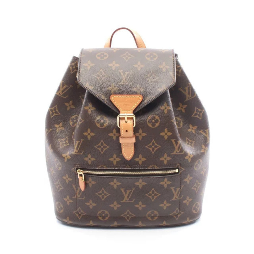 Louis Vuitton Montsouris NM Backpack Rucksack Canvas Leather Monogram Brown